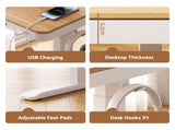 Artiss Motorised Standing Desk with Storage Drawer 120cm Wood White HASD-B-S08-WHPW
