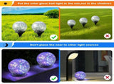 Solar Globe Lights Outdoor Waterproof-Solar Balls-Solar Garden Lights-Solar Orbs for Outside 2 Pack V1192-AZ-W-16256