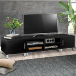 Artiss TV Cabinet Entertainment Unit 190cm Black Danson FURNI-TV-190-BK-AB