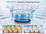 Professional Ultrasonic Cleaner with UV Light - 45000Hz for Dentures, Retainers, Jewelry & V888-ELOSUNG35621