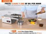 Electric Oil Machine, 850W Stainless Steel Oil Extractor Machine, Adjustable Temperature, Hot V952-DDZYJ850W15KNVY87V3