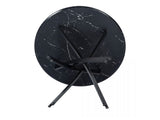 Round Marble-Effect Table-Black V264-DNT-410C-BLK-11M