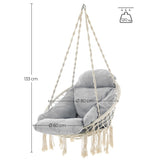 SONGMICS Hammock Hanging Chair with Cushion Gray V227-8498715001080