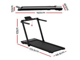 Everfit 3 in 1 Walking Pad Treadmill With Led Lights Foldable Under Desk Treadmills for Home Gym TMILL-400-LED-BK