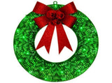 Outdoor Christmas Wreath Decoration, LED Metal Holiday Decor for Home Exterior, Garden - Green 50CM V1263-JX-1578