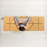 Natural Cork TPE Yoga Mat Sports Eco Friendly Exercise Fitness Gym Pilates V63-835681