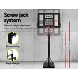 Everfit 3.05M Basketball Hoop Stand System Adjustable Height Portable Pro Black BAS-HOOP-305-BK