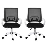 Artiss 2x Office Chair Mesh Computer Gaming Desk Chairs Work Study Mid Back OCHAIR-L-2004-WHX2