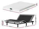 Artiss Queen size bed frame & Giselle Bedding Mattress Queen Combo, adjustable bed Base for Snoring EAB-8183-PURE-20-Q