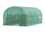 Walk-in Tunnel Greenhouse 11.32x6.4x6.3ft Galvanized Frame PE Cover Green V952-SDXWS12X7X7F5RQUZV0