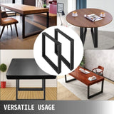Black Metal Table Legs Set of 2 Steel Table Legs 35x28 Inch Dining Table Legs Office Table Legs V952-ZTHS900X72MM00001V0
