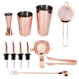 11Pcs/Set Multifunction Stainless Steel Cocktail Shaker Tools Set Bar Bartender SuppliesRose Gold V1294-YM0901-3118200165811