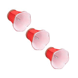 3Pcs E14 Fabric Lamp Shade Modern ClipOn Lampshade for Home Wall Candle Lamps Chandelier Red V1294-YM0901-3119210187111