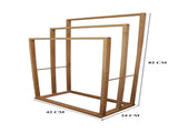 CARLA HOME Bamboo Towel Bar Holder Rack 3-Tier Free Standing for. Towel Racks. Towel Rail V178-36011
