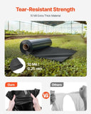10Mil Plastic Sheeting Roll 20 x 100 FT Heavy Duty Polyethylene Black V952-SLM20FT100FT86LRDV0