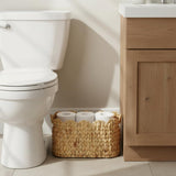 Toilet Paper Storage Basket,Scalloped Wicker Basket for Bathroom Organizers and Storage,Hand-Woven V1258-DP02-F-949