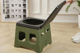 Portable Folding Toilet for Camping & Travel - Green V1308-DSZKI-26-2