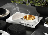 Nordic industrial style concrete ashtray, handcrafted with natural texture, detachable stainless V1232-SNYHG002