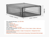 Shoe Storage Boxes, 9 Pack Clear Stackable Shoe Boxes Storage Organizers with Magnetic Door, Fit up V952-KDDQTMCXXHQK0RMOI001V0