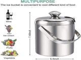 Ice Bucket Ice Bucket Champagne Cooler Ice Cube Container With Tongs And Lid V1263-JX-1975