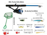 Beginner Fishing Set Fishing Tackles Including Reel Telescopic Rod Float Baits Hook Connector V1107-133-46996-GRE1