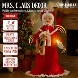 Christabelle 1.1m Musical LED Animated Christmas Mrs Claus Glowing Candle Ornament Decoration 112_NK101