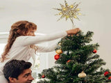 Christmas Star Tree Topper 3D Geometric Star Decorative LED Lights Battery Operated Beautiful Star V1294-YM0715-10327341