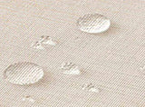 Waterproof Shower Curtain Thick Boho Wavy Edge With Rustproof Hooks - Beige V1263-JX-8071-3