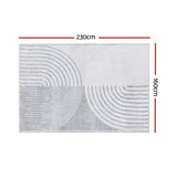 Artiss Rug 160x230cm Area Rug Washable Mat Large Carpet Faux Rabbit Fur Cyril FLR-FFUR01-160X230-WHBK