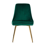 Marbleous Green Velvet Dining Set V264-DNT-413C-WHE-DNC-414V-GRN-6