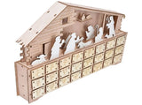 LED Light Calendar Wooden Desk Calendar Christmas Advent Calendar Ornament for Holiday Decoration V1294-YM0523-3115210294311
