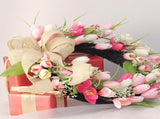 Tulip Wreath Tulip Decorative Wreath Artificial Tulip Wreath Decorative Flower Wreath V1294-YM0715-211028LS02
