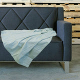 Retro Home Portsea Faux Suede Throw 140x170 cm Duckegg V442-INT-THROW-SUEDE-DUCKEGG-RE