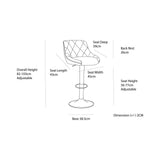 2 Diamond Style Padded Leather Barstools w/ Adjustable Height V196-BS524B_K