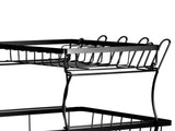 TOQUE Detachable Dish Drying Rack Cutlery Black KT0152-BK_NZ