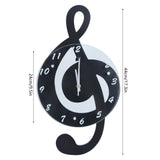 Innovative Musical Note Electronic Wall Clock Fashionable Silent Quartz Clock for Children Room V1294-YM0901-3115200043411