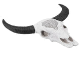 Resin Bull Head Wall Hanging Decoration Long Horn Animal Sculpture Background Wall Home Ornament V1294-YM0710-3115210116211