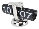 Flip Clock Large Number Battery Powered 304 Stainless Steel Tabletop Retro Flip Clock for Home V1294-YM0710-3115230112012