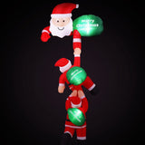 Jingle Jollys Christmas Inflatable Climbing Santa 2.5M Height LED Decorations Illuminated XMAS-INF-SANTA-CLIMB-8FT