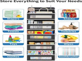 Grey Heavy Duty 5-Tier Over-The-Door Hanging Organizer - Space-Saving Storage with Clear Windows & V888-ELOSUNG32040