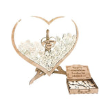Wedding Guest Book Drop Box Guest Book, Wooden Frame Heart Shape Drop Guest Book Rustic With 80 V1366-AZ2-W-23633