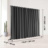 VEVOR Room, 8 ft x 10 ft Portable Panel Room with Wheels Curtain V952-BLP196120INCHM4BSV0