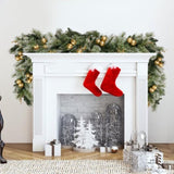 Christabelle 2.7m Christmas Garland with Gold Baubles and LED Lights Mantle Decoration Ornament 112_SENG274