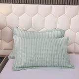 100% Cotton Embossed Mint Stripe Elysian Coverlet Bedspread Set V745-MMPAC061129Q13U