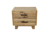 4 Pieces Bedroom Suite Double Size in Solid Wood Antique Design Light Brown Bed, Bedside Table & V43-BDS-WDL-4PC-TBY-D