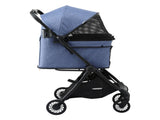 i.Pet Pet Stroller Pram Gravity Folding Dog Cage Large Travel Pushchair 4 Wheels PET-STROLLER-110G-BL