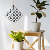 Metal wind chime, suitable for gardens and courtyards, with a soft color tone and black finish V1366-AZ2-W-13444