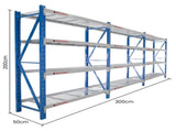 Centurion Standard 3 Bay Heavy-Duty All Steel Shelving 2m 1200kg Rack LS-099-3