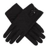 DENTS Ladies Womens 100% Wool Gloves Unlined Warm Winter - Black V563-DENTS-76-0006-BLK-ONESZE