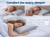 ROOMSENSE Cooling Memory Foam Pillows for Sleeping, Anti-Clumping Solid Core Bed Pillows for Hot XFKF-PL-1167F-WHX2